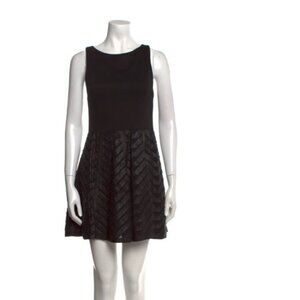 Alice + Olivia Zilla Leather Mini Back Dress